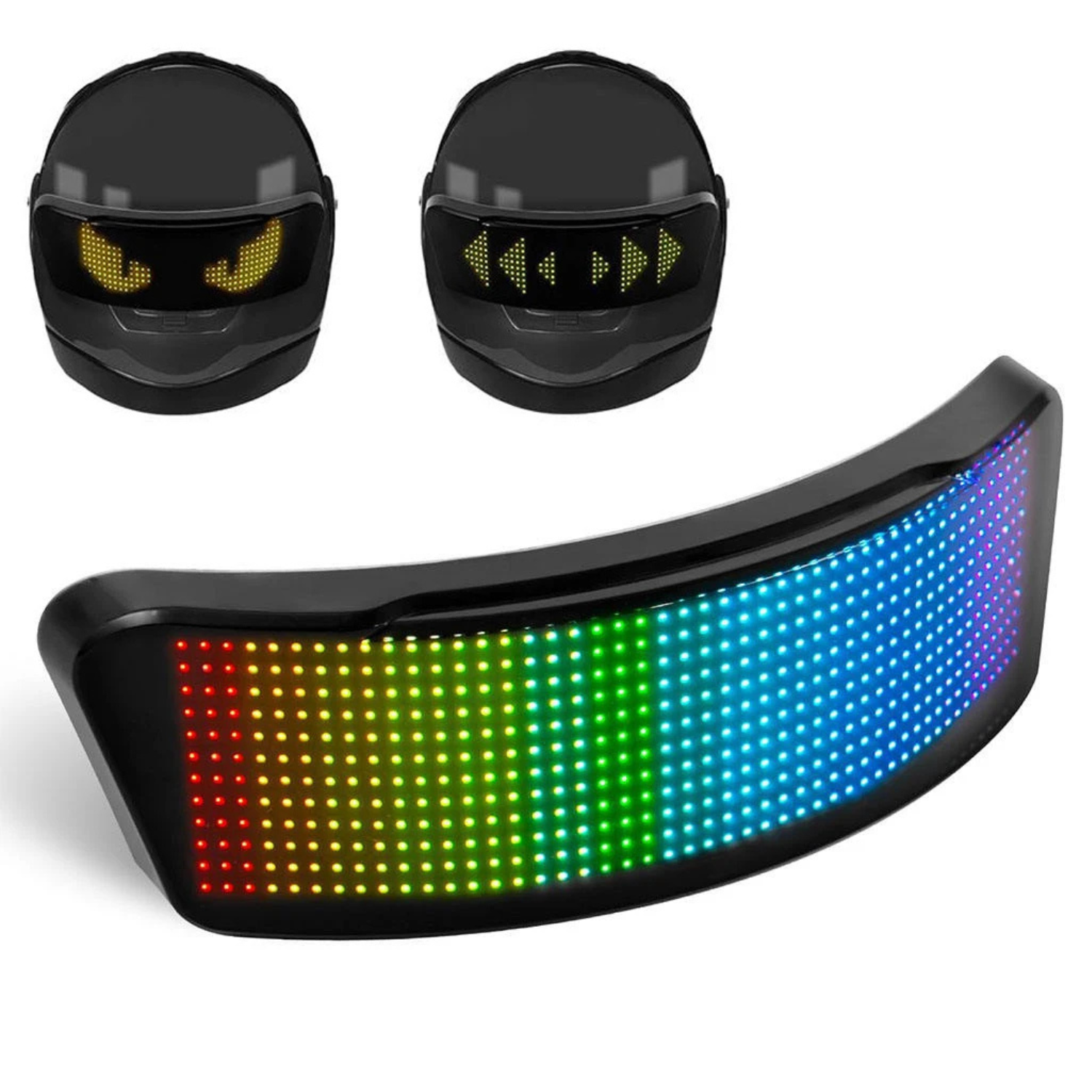 バイクヘルメット用プログラマブルLEDディスプレイ
