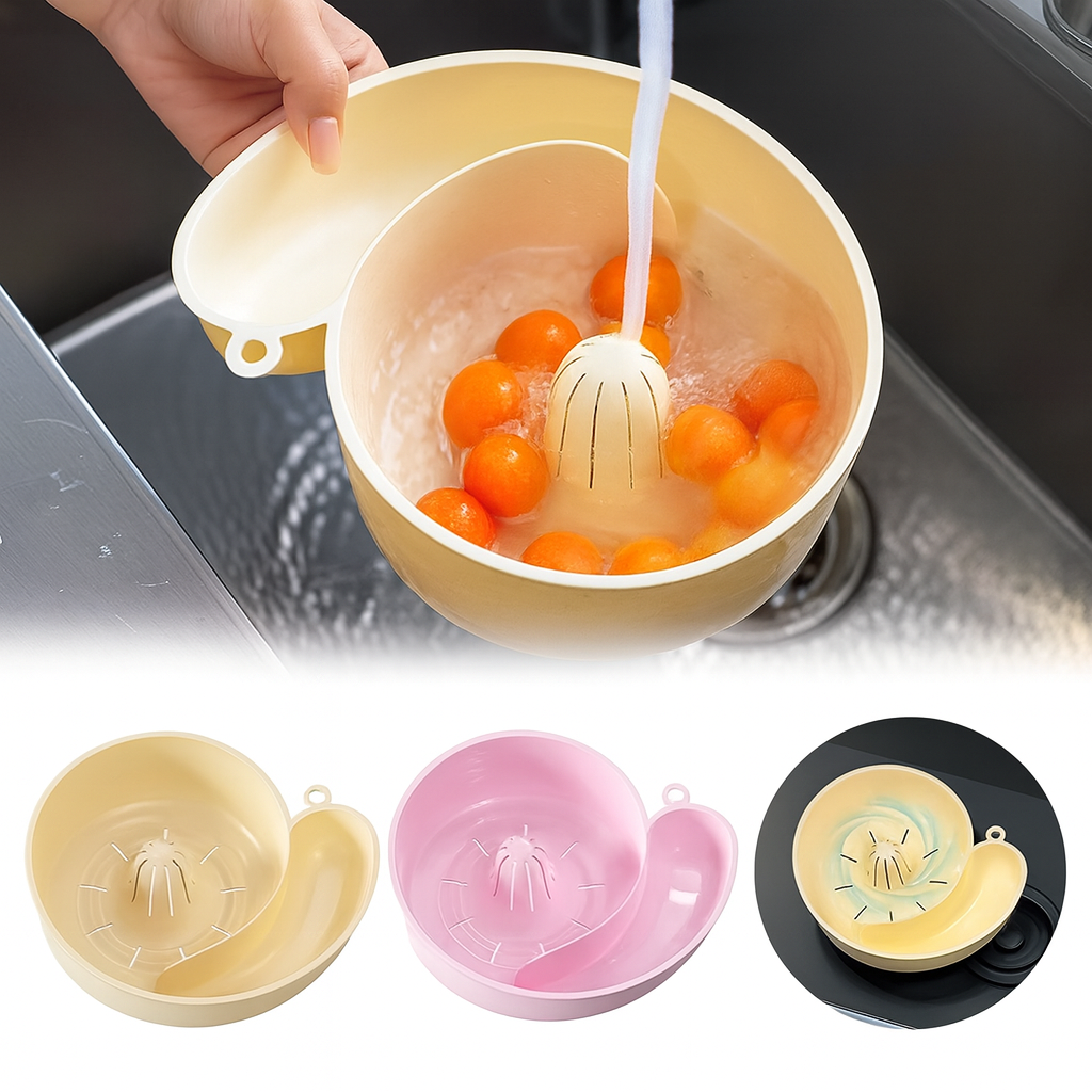 野菜・果物 水切りボウル｜4in1 洗浄＆水切りボウル