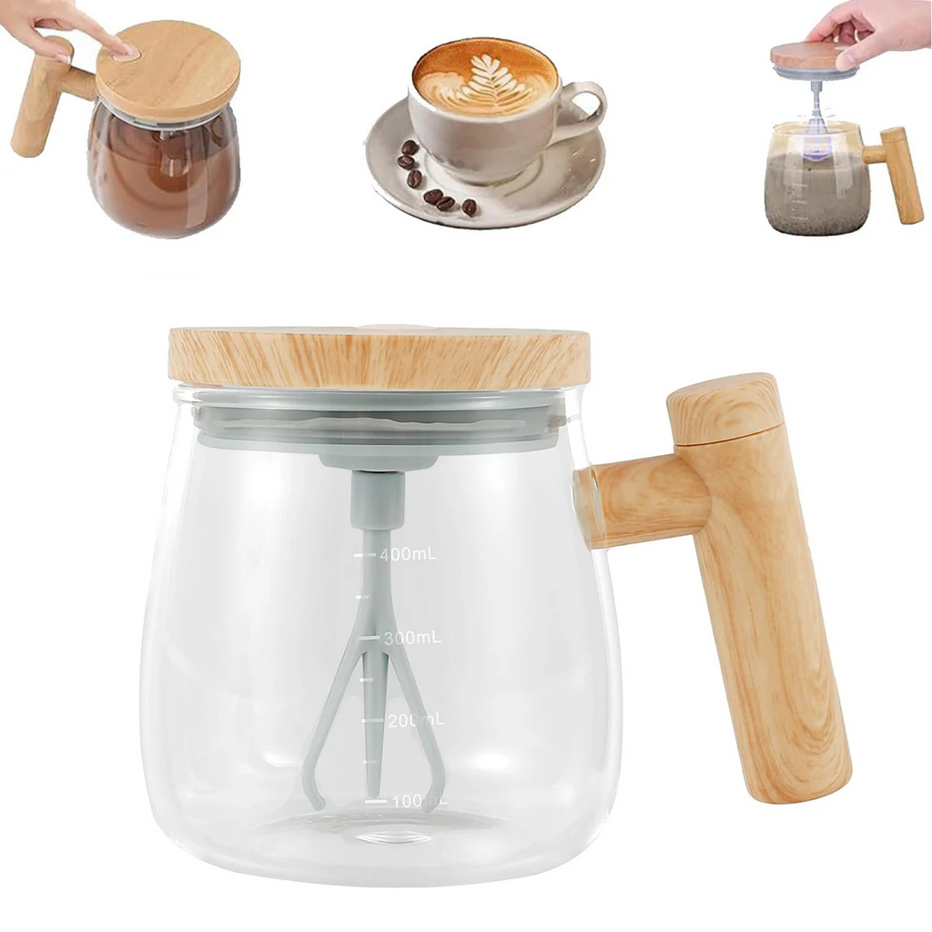 自動かくはん コーヒーマグ｜ワンタッチ電動ミキシングカップ 400ml
