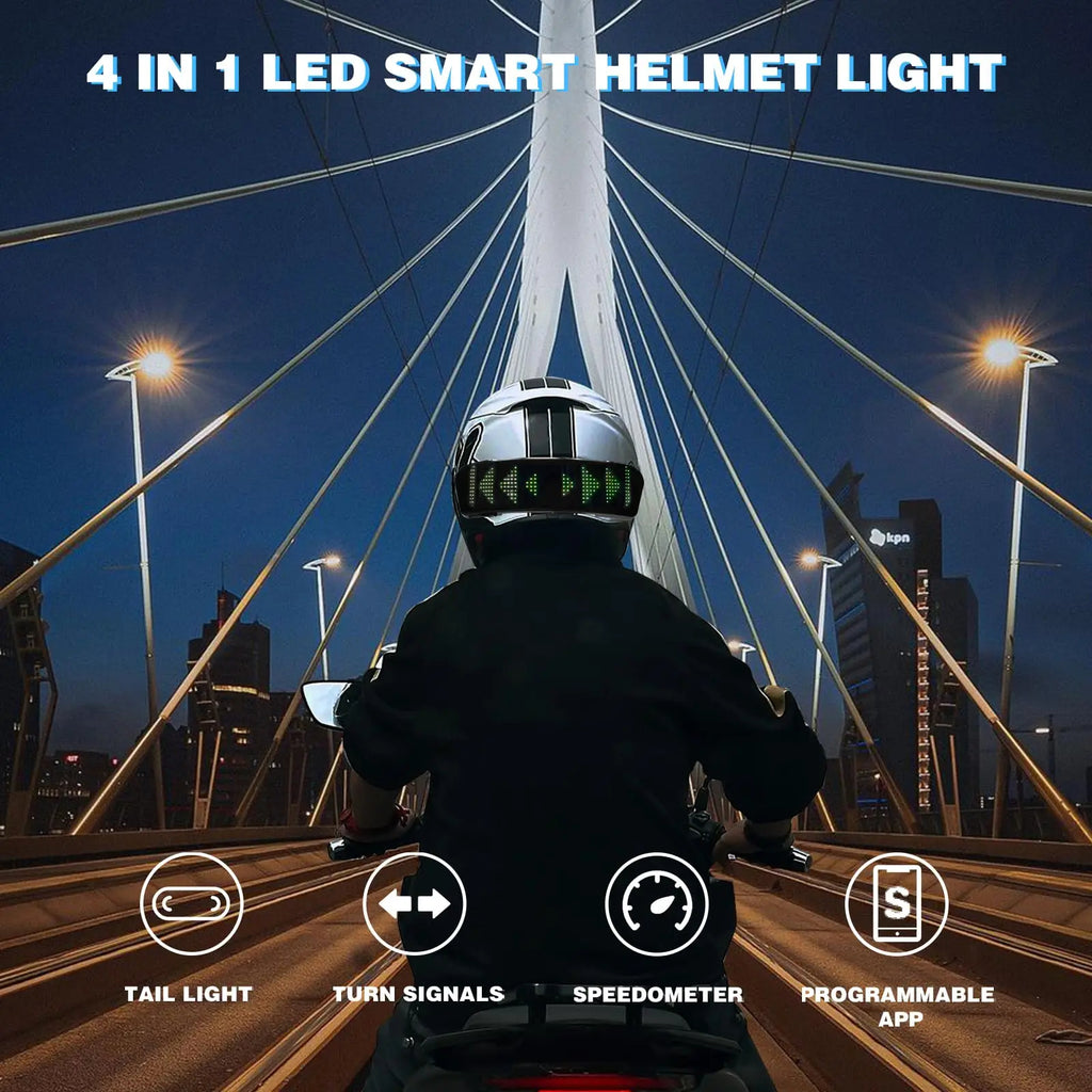 バイクヘルメット用プログラマブルLEDディスプレイ