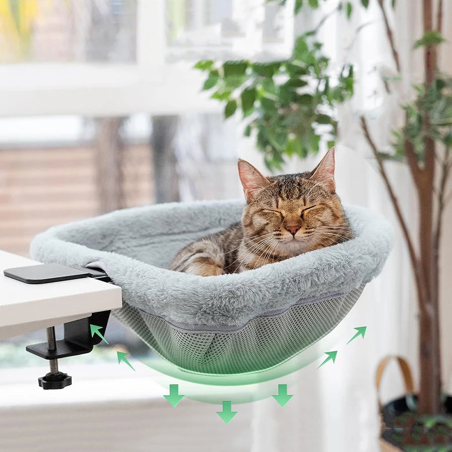 デスク取り付け式キャットベッド