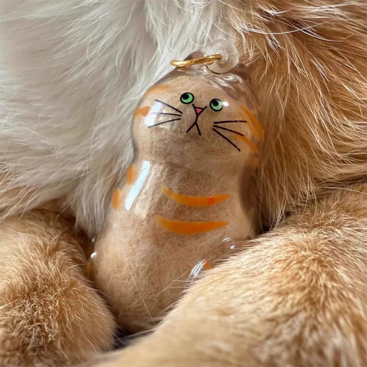 猫の毛メモリアルキーホルダー