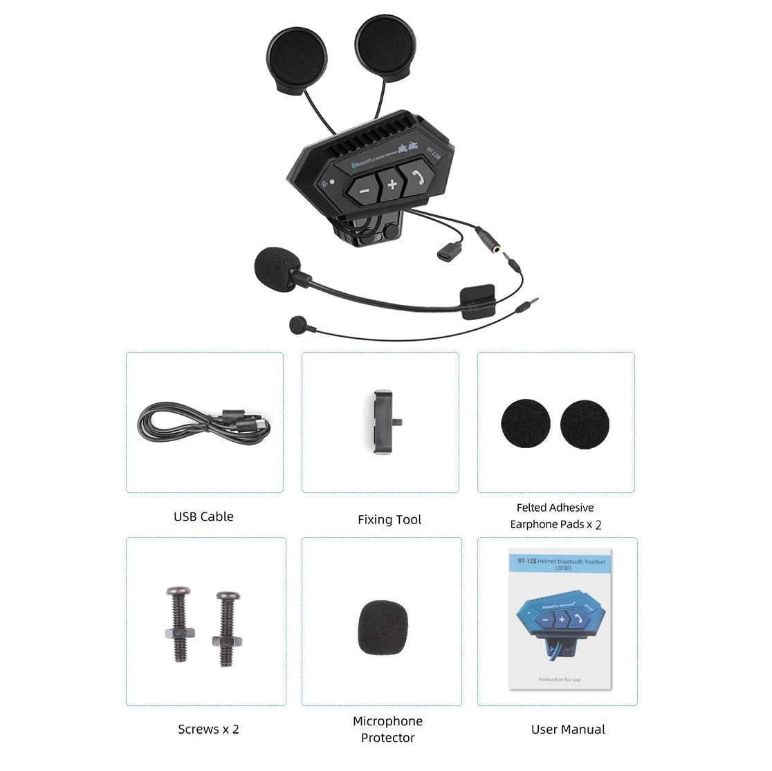 バイク用Bluetoothヘルメットヘッドセット