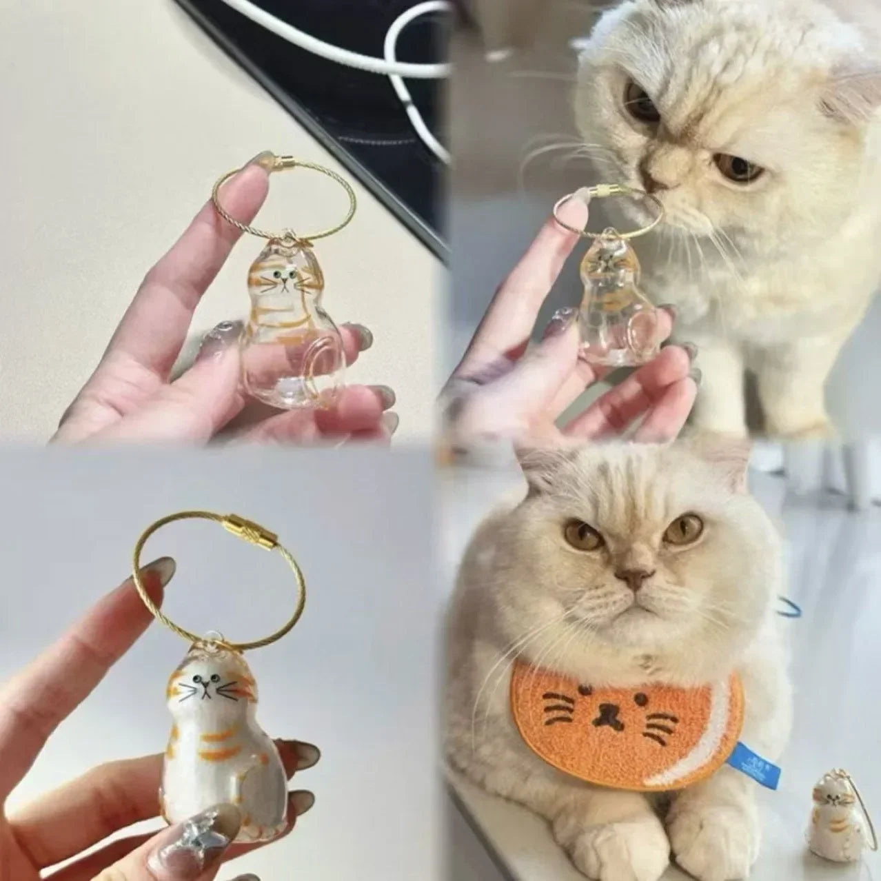 猫の毛メモリアルキーホルダー