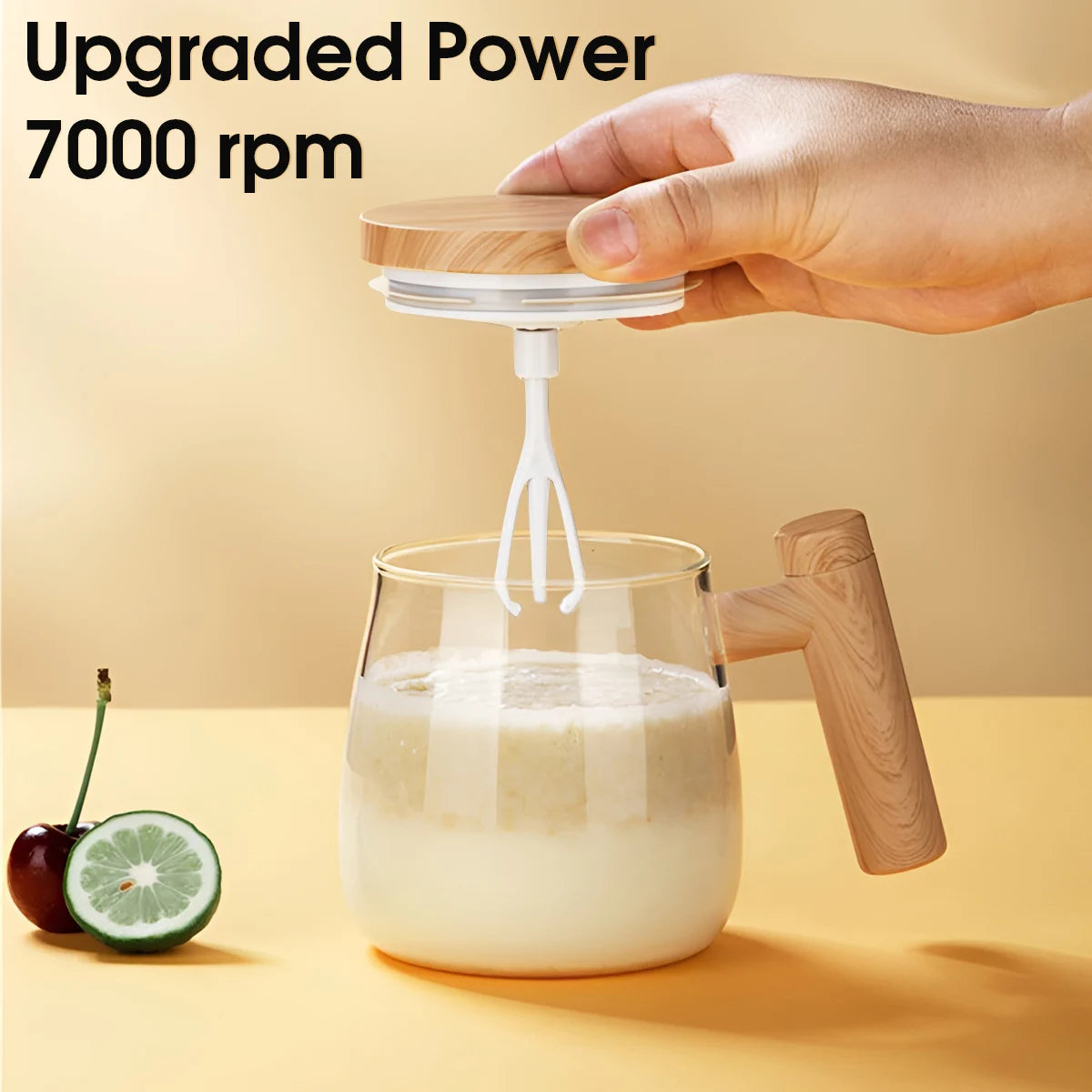 自動かくはん コーヒーマグ｜ワンタッチ電動ミキシングカップ 400ml
