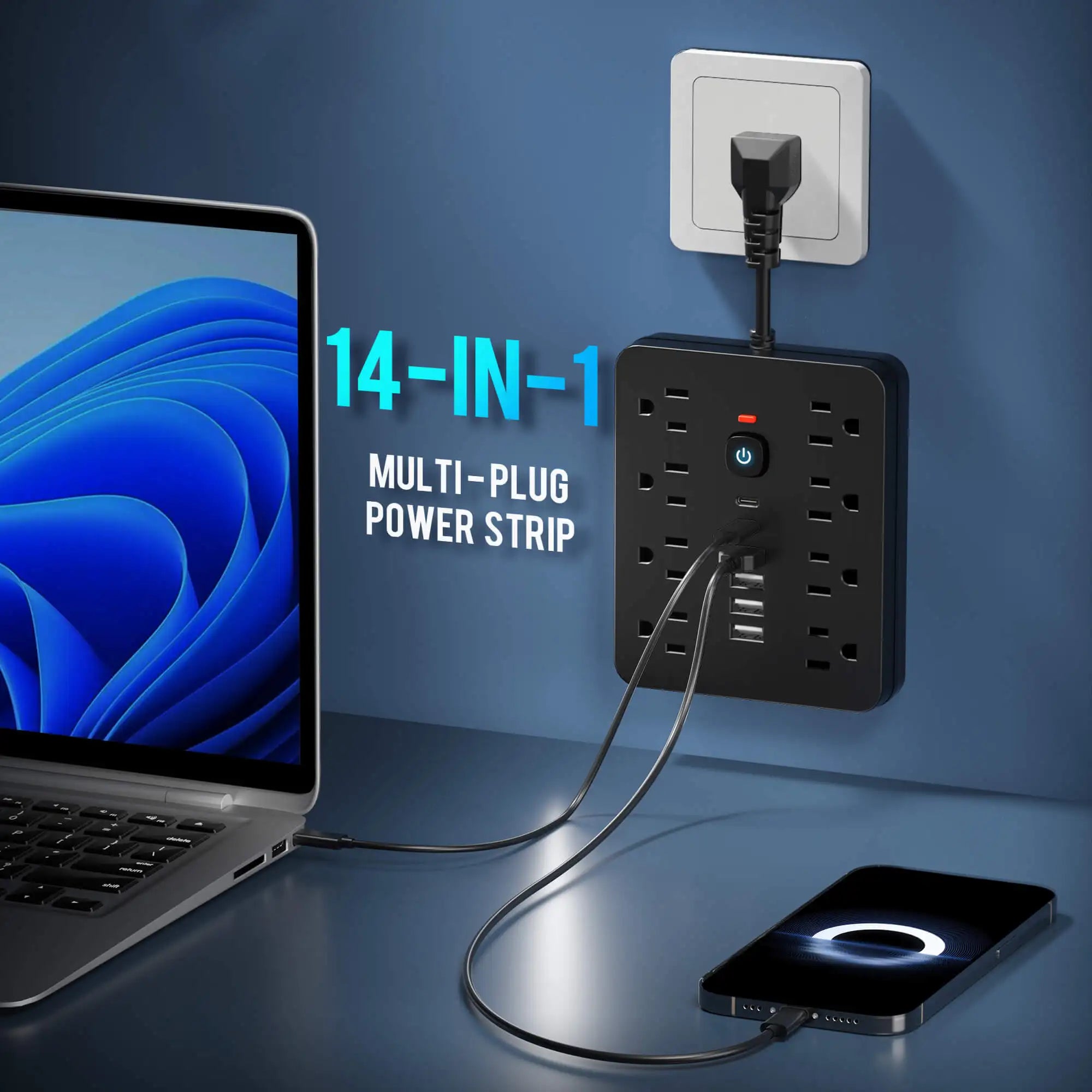 14in1 マルチ電源タップ