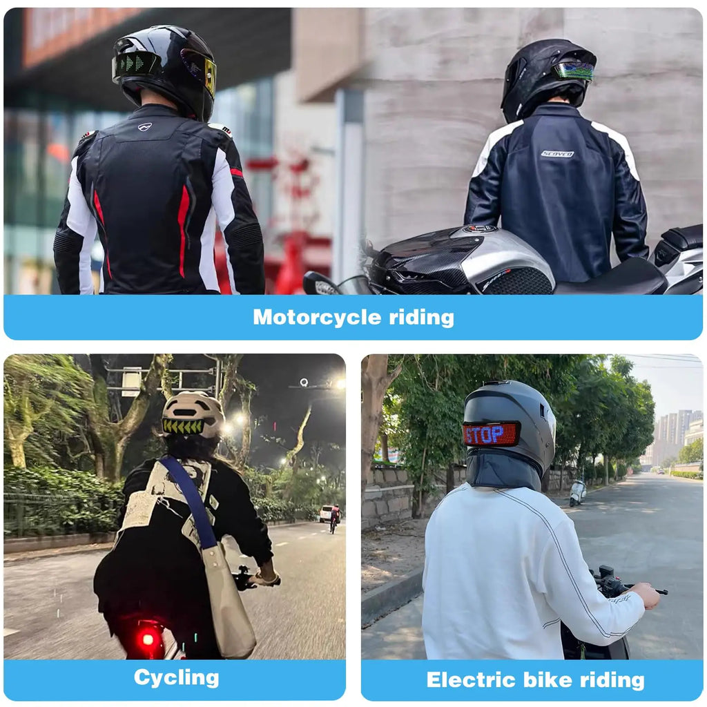 バイクヘルメット用プログラマブルLEDディスプレイ