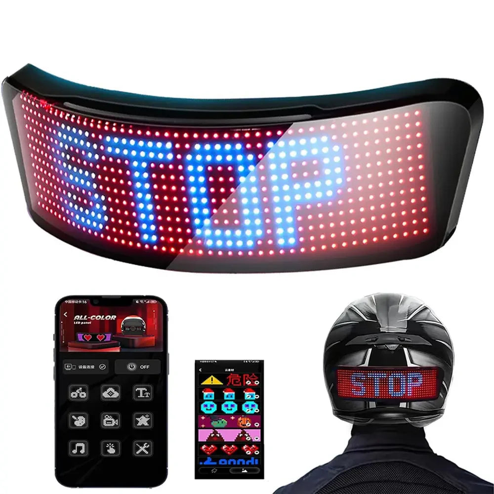 バイクヘルメット用プログラマブルLEDディスプレイ